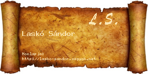 Laskó Sándor névjegykártya